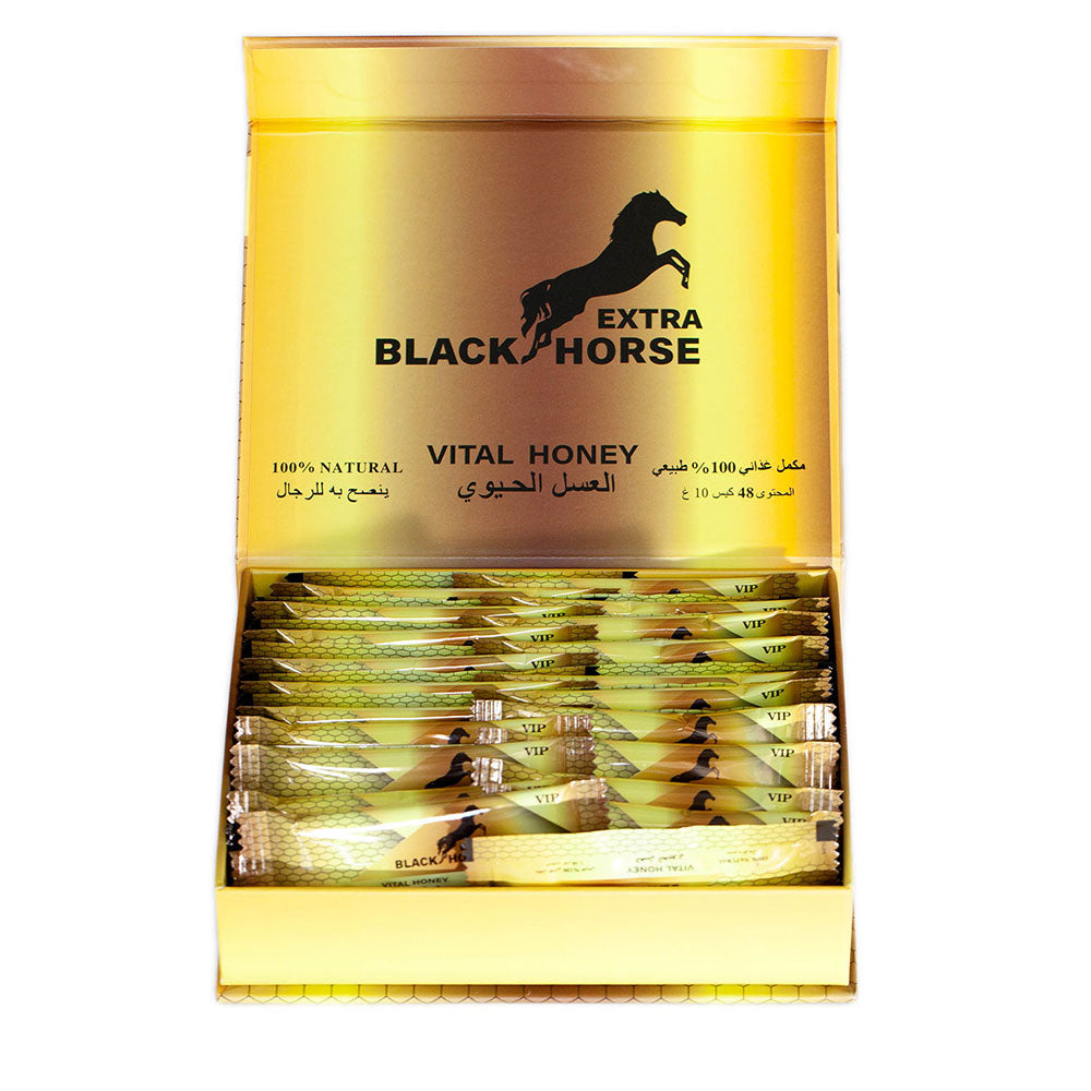 MIEL BLACK HORSE EXTRA DE 48 SOBRES DE 10G ORIGINAL