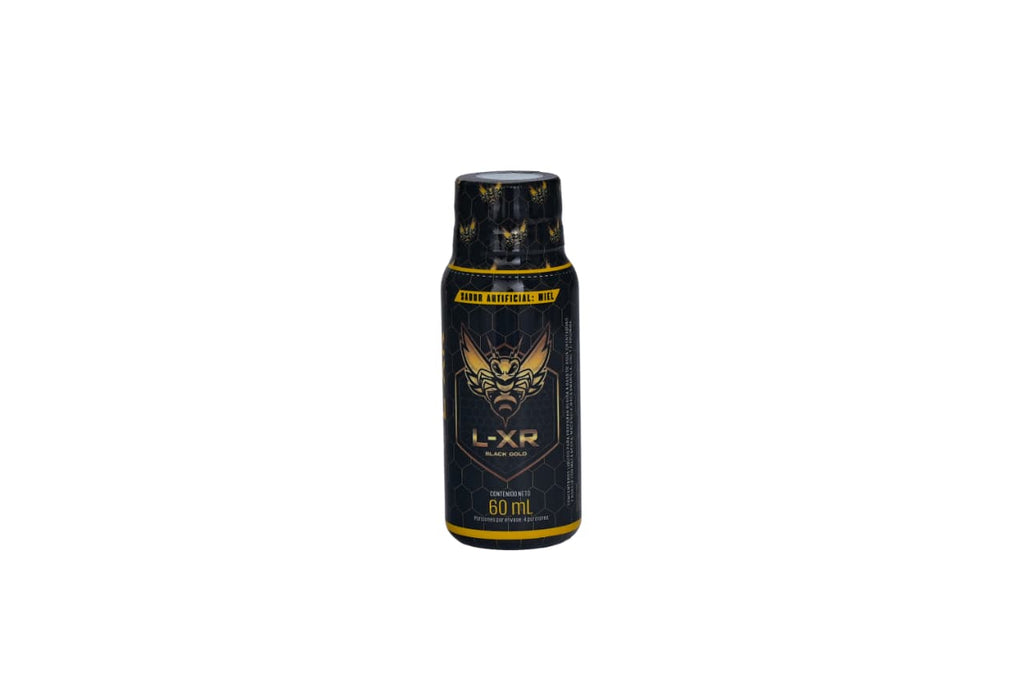 BEBIDA COLOMBIANA ELIXIR L-XR BLACK GOLD PAQUETE CON 6 BOTELLAS DE 60ML