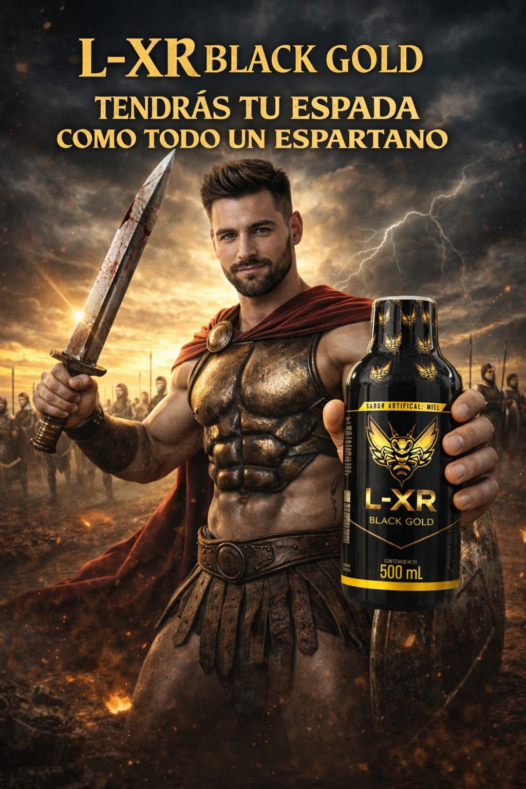 BEBIDA COLOMBIANA ELIXIR L-XR BLACK GOLD 500ML ORIGINAL