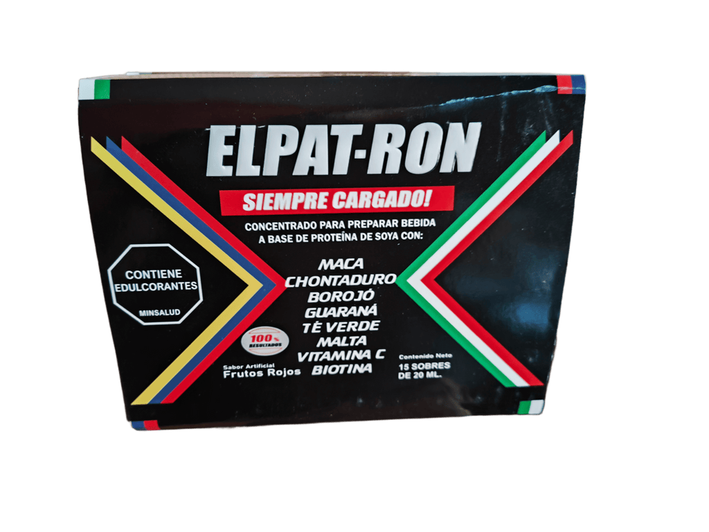BEBIDA COLOMBIANA EL PATRON CAJA CON 15 SOBRES DE 20MLPARA HOMBRE Y MUJER