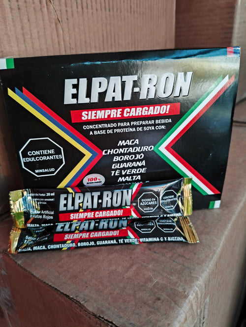 BEBIDA COLOMBIANA EL PATRON CAJA CON 15 SOBRES DE 20MLPARA HOMBRE Y MUJER